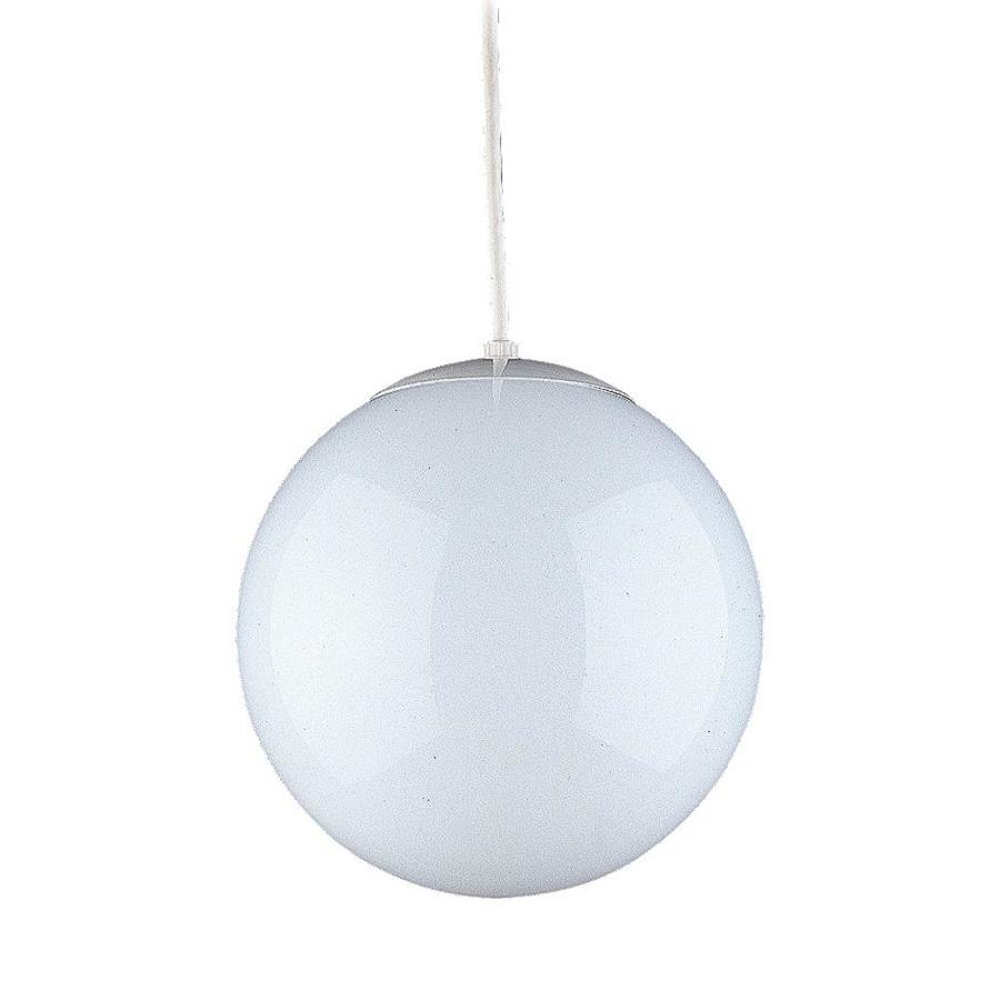 Sea Gull Lighting Leo White Single Mid Century Opal Glass Globe Sea Gull Lighting Leo White Single Mid Century Opal Glass Globe Pendant Light