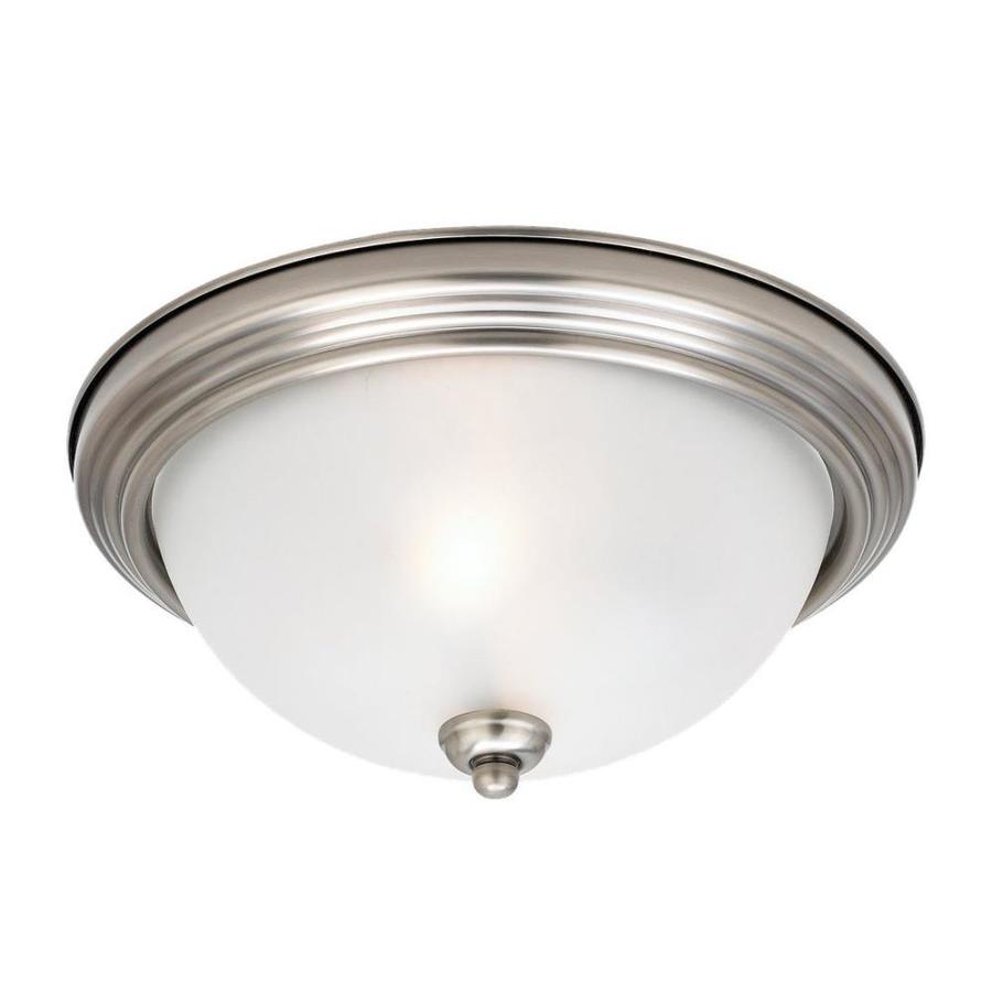 Sea Gull Lighting Ceiling Flush Mount 12.5-in Antique Brushed Nickel ...