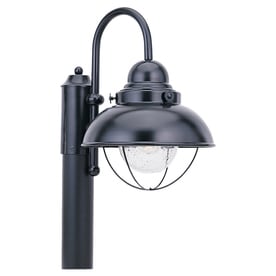 Sea Gull Lighting 8269-12 Sebring 1-Light Outdoor Post Lantern in Black