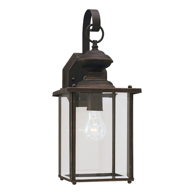 Sea Gull Lighting Jamestowne 17 In H Antique Bronze Medium Base E 26 Outdoor Wall Light In The Outdoor Wall Lights Department At Lowes Com