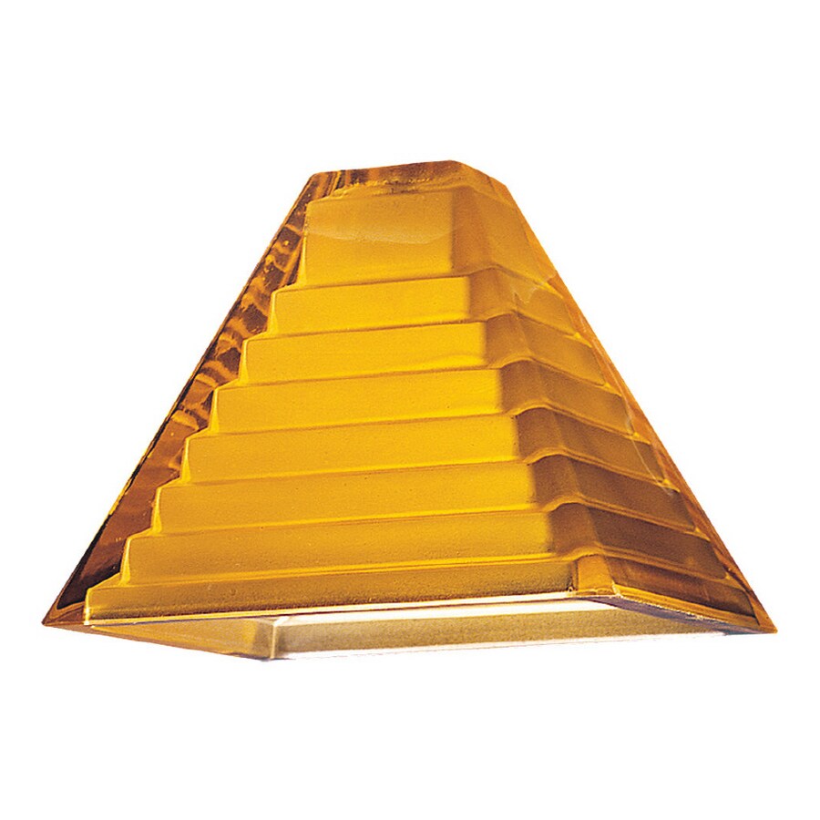 Sea Gull Lighting 94246-652 Amber Glass Pyramid with Etched Glass Step Design