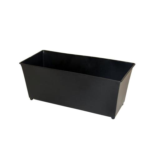Cheung's 12-in W x 5-in H Black Metal Planter at Lowes.com