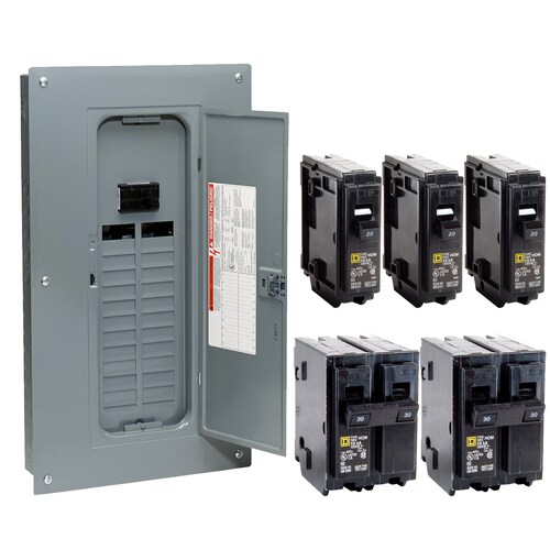 Square D 24-Circuit 24-Space 100-Amp Main Breaker Load Center (Value ...