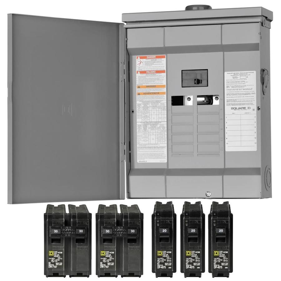 Square D Homeline 24-Circuit 125-Amp Main Breaker Plug-On ...