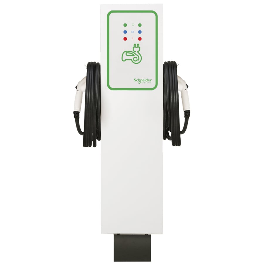 Schneider Electric Evlink Level 2 30Amp Freestanding Dual Electric Car