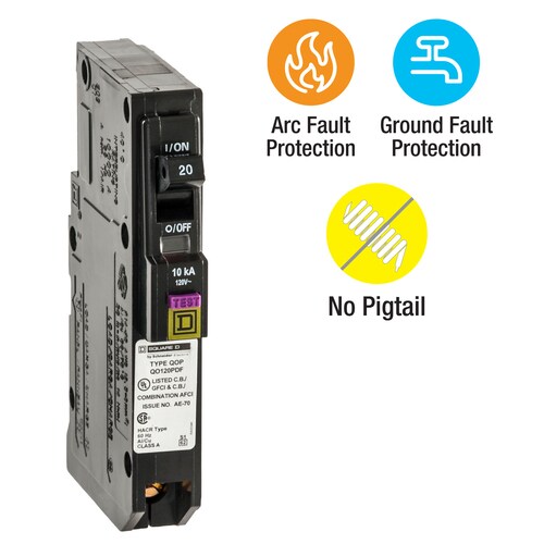 Square D Qo 20 Gfci Circuit Breaker In The Circuit Breakers