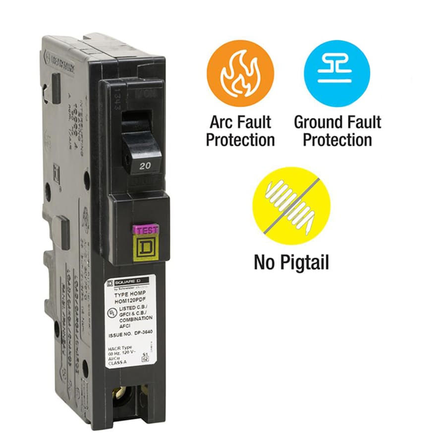 Homeline 50 Amp 2 Pole Gfci Circuit Breaker