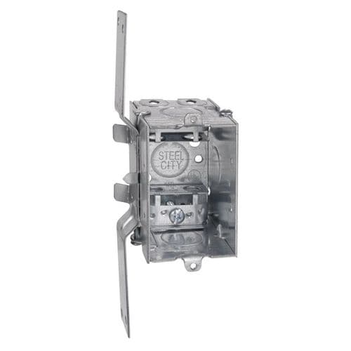 STEEL CITY 1Gang Silver Metal Old Work Standard Switch/Outlet Wall