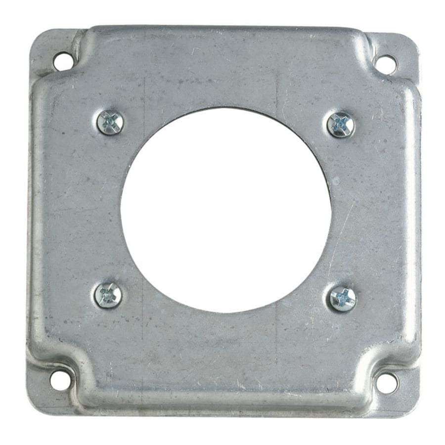 STEEL CITY 1Gang Square Metal Electrical Box Cover at