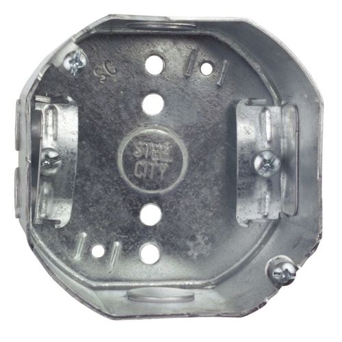 STEEL CITY Silver Metal Old Work Standard Octagonal ...