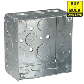 Electrical Bo Covers At Lowes Steel City 2 Gang Stainless Metal Interior Old Work Standard Square Wall Electrical Box