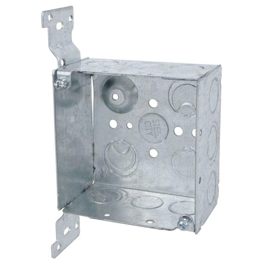 STEEL CITY 30.3cu in 2Gang Metal Square Wall Electrical Box at