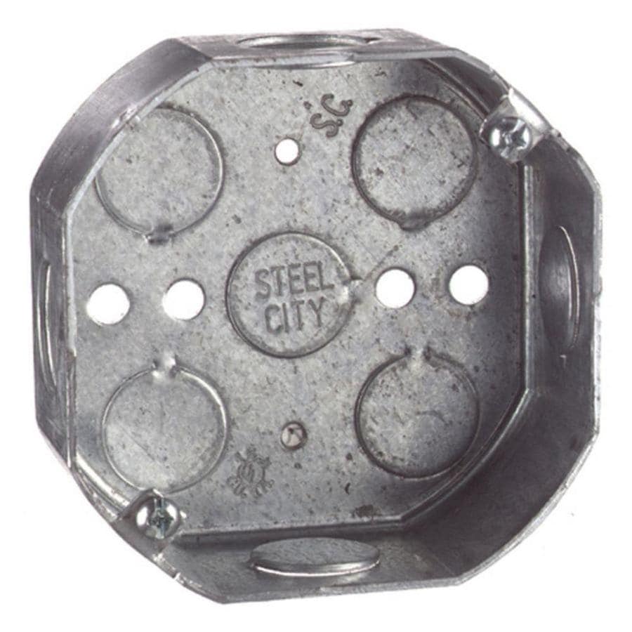 Steel City Silver Metal Interior Old Work Standard Octagonal