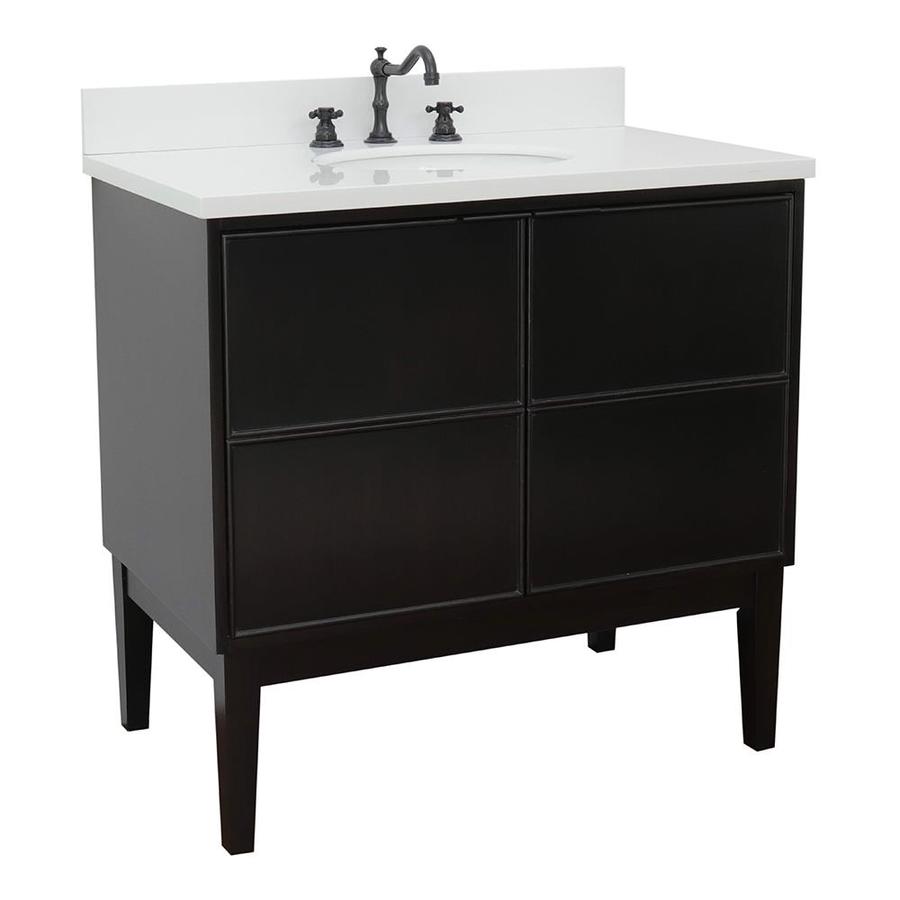 Bellaterra Home LV0503-CP-WEO Single Vanity 37-in Cappuccino Singl