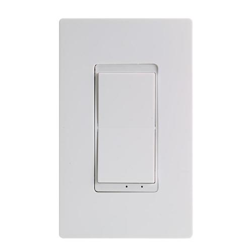 TORK SinglePole/3Way White LED Toggle Light Switch with Wall Plate in