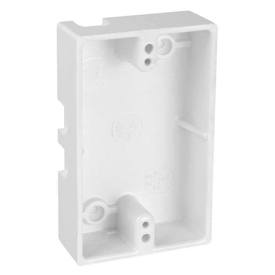 CARLON 1Gang White Plastic Old Work Shallow Handy Wall Electrical Box