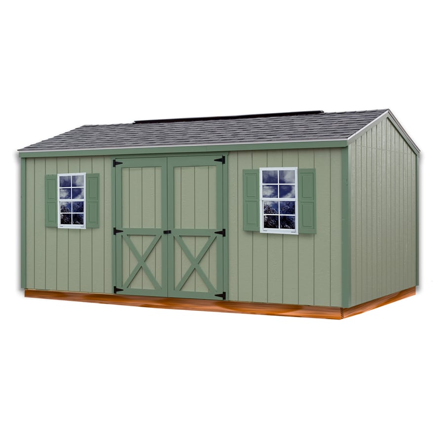 best barns common: 10-ft x 16-ft; interior dimensions: 9