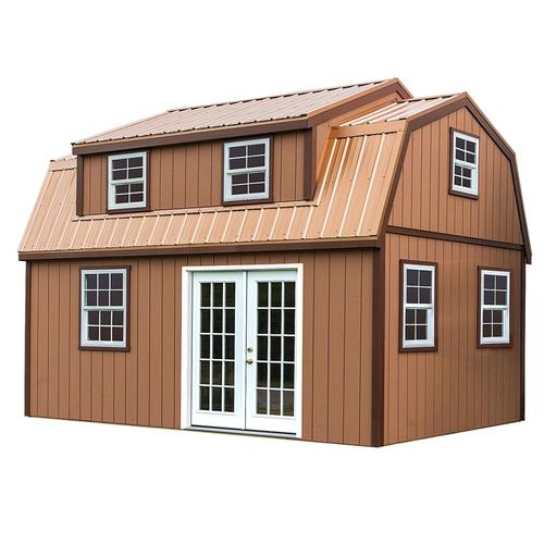 Best Barns Common: 12-ft x 18-ft; Interior Dimensions: 11.42-ft x 17 