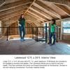 best barns common: 12-ft x 24-ft; interior dimensions: 11