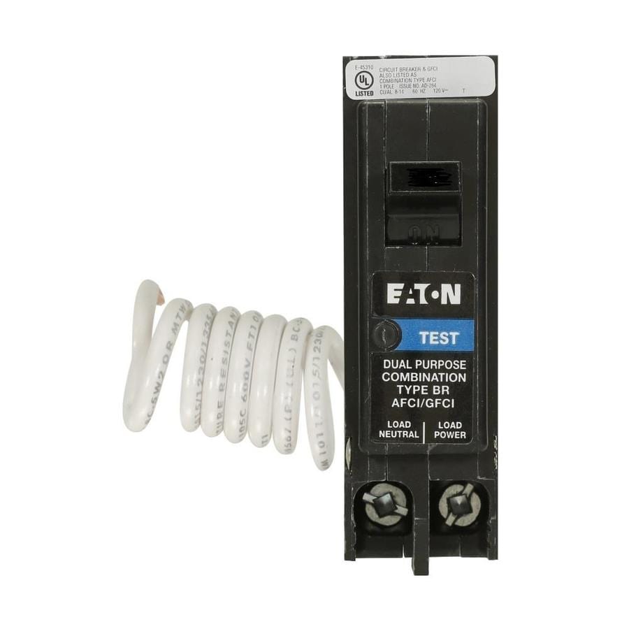 Eaton Type Br 15Amp 1Pole Dual Function AFCI/GFCI Circuit Breaker at