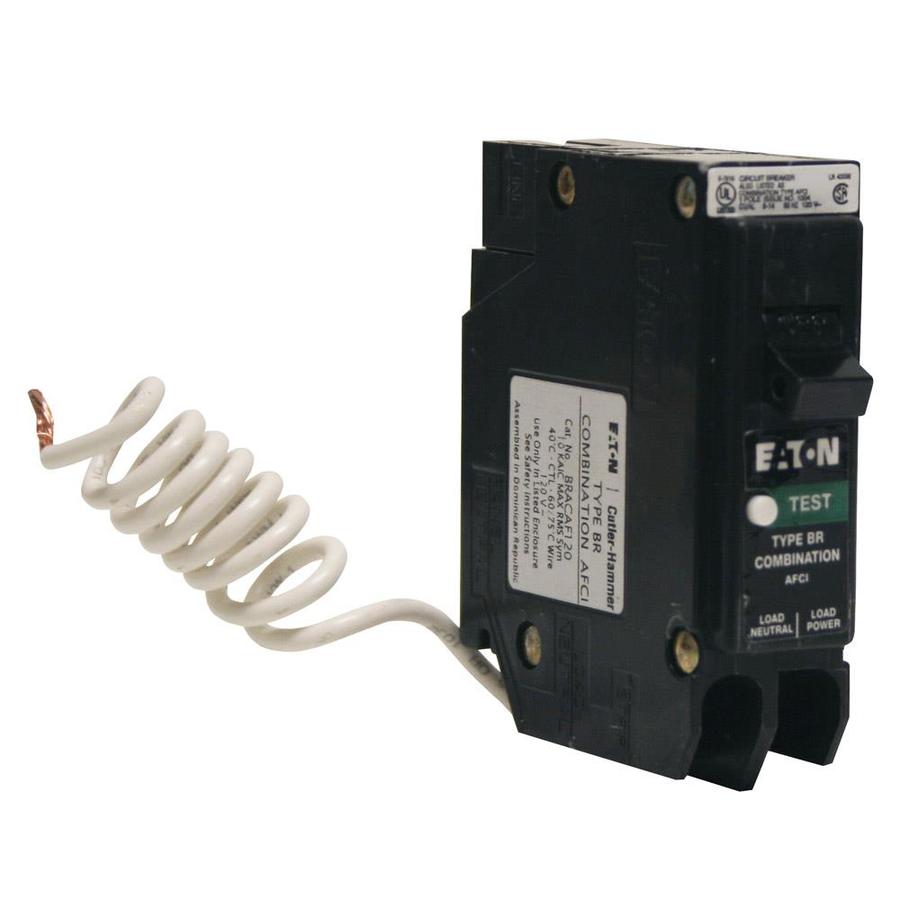 Eaton Type Br 20 Amp 1 Pole Combination Arc Fault Circuit Breaker In