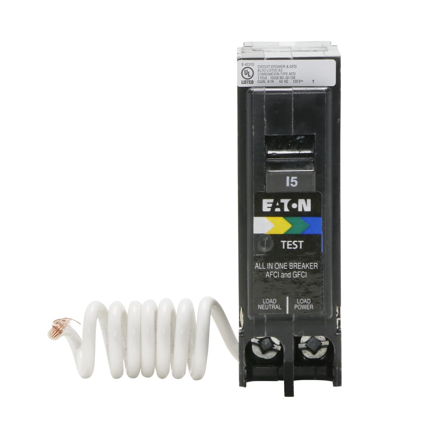 Eaton Type Br 1 Pole Dual Function Afcigfci Circuit Breaker At