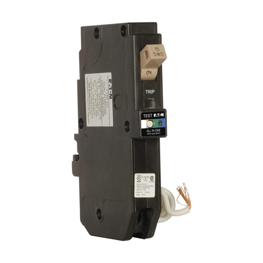 Eaton Type Ch 15 Amp 1 Pole Dual Function Afcigfci Circuit Breaker In