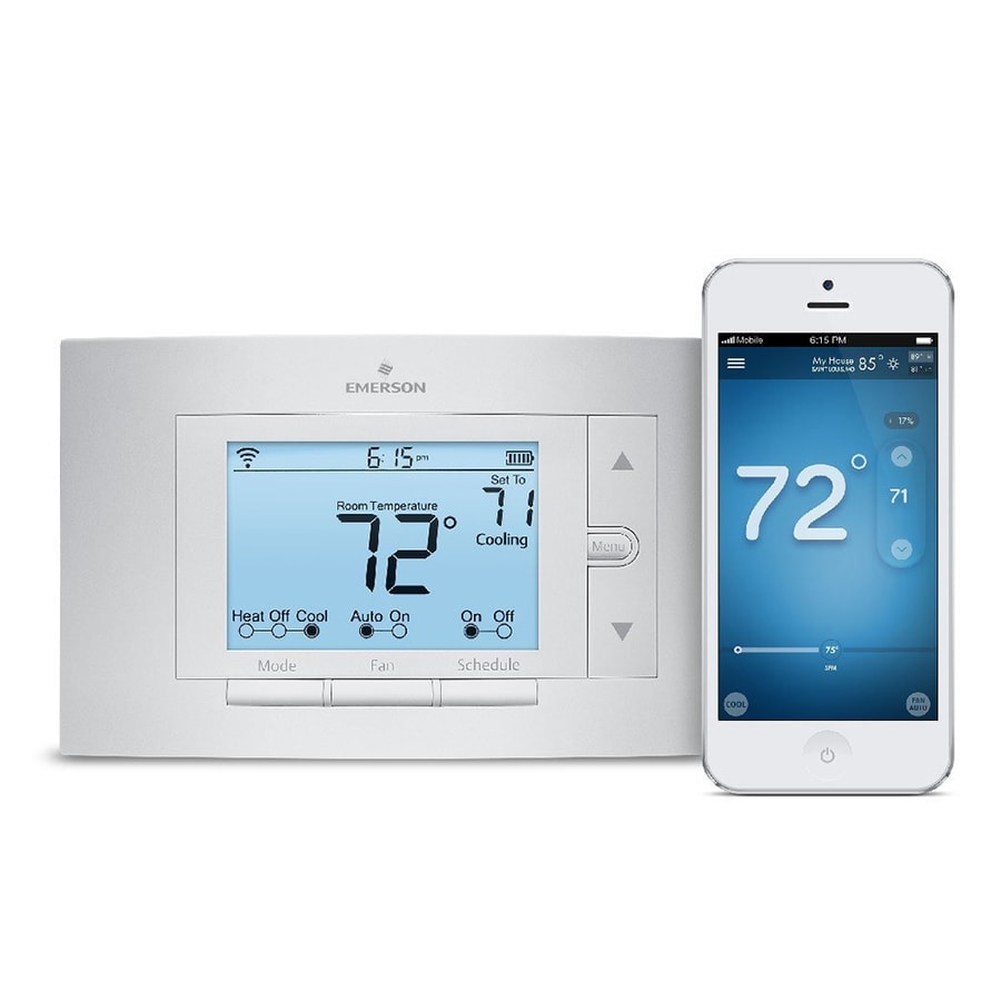 Emerson WR-SENSI WIFI THERMOSTAT in the Smart Thermostats department at ...