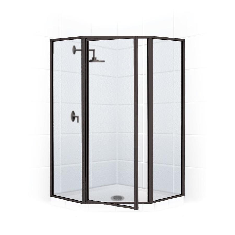 Coastal Shower Doors Legend 70in H x 56in W Framed Hinged Matte Black