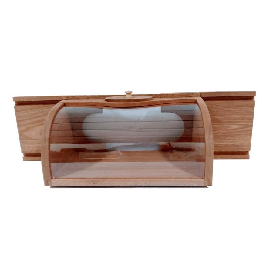 Coveside Conservation Bread Box Unfinished Mahogany Window Bird