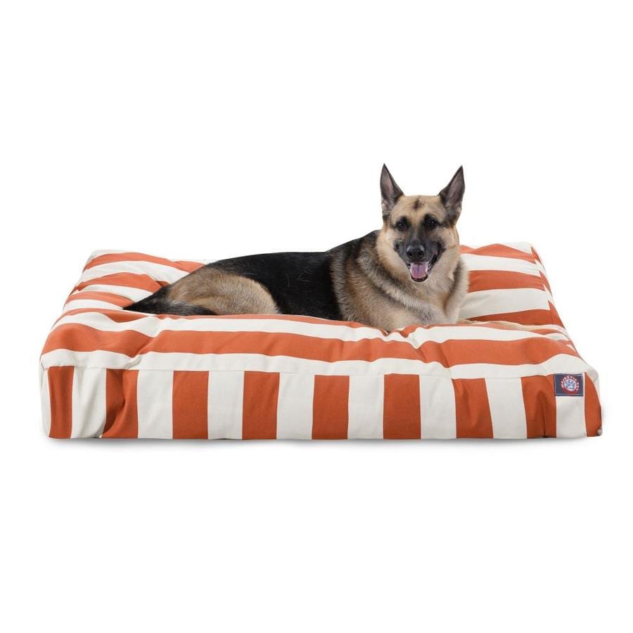 Majestic Pet Products Burnt Orange Polyester Rectangular Dog Bed (Large ...