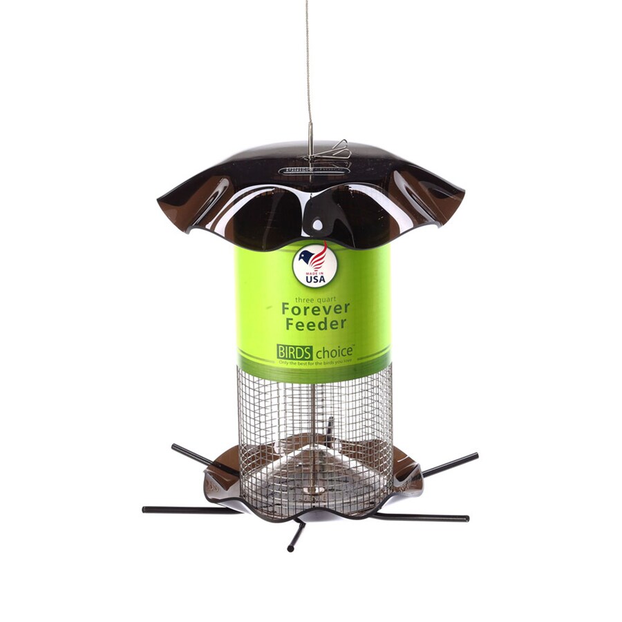 BIRDS CHOICE Sunflower Forever Smokey Steel Tube Bird Feeder in the