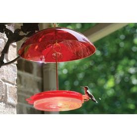 Birds Choice Protective Hanging Dome Bird Feeder - Red: Weather-Resistant, Easy Mount, 1-Year Warranty