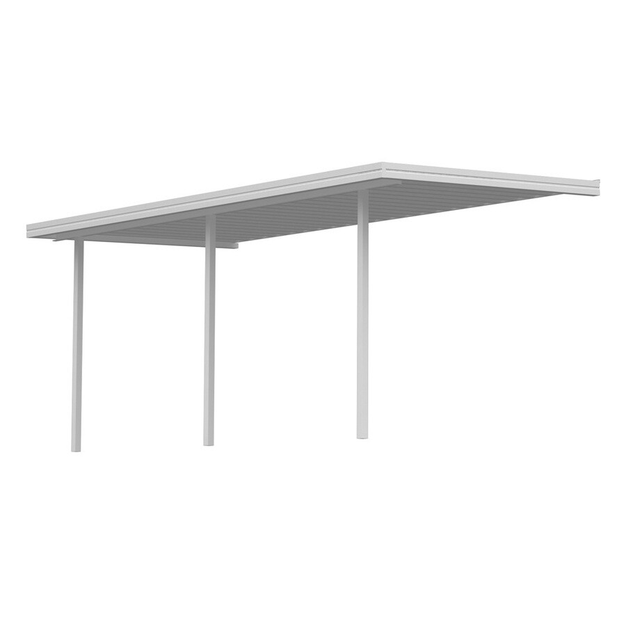 Shop Americana Building Products 16 67 Ft X 9 Ft X 8 Ft Heritage Patios 16 Ft X 9 Ft White Aluminum Attached