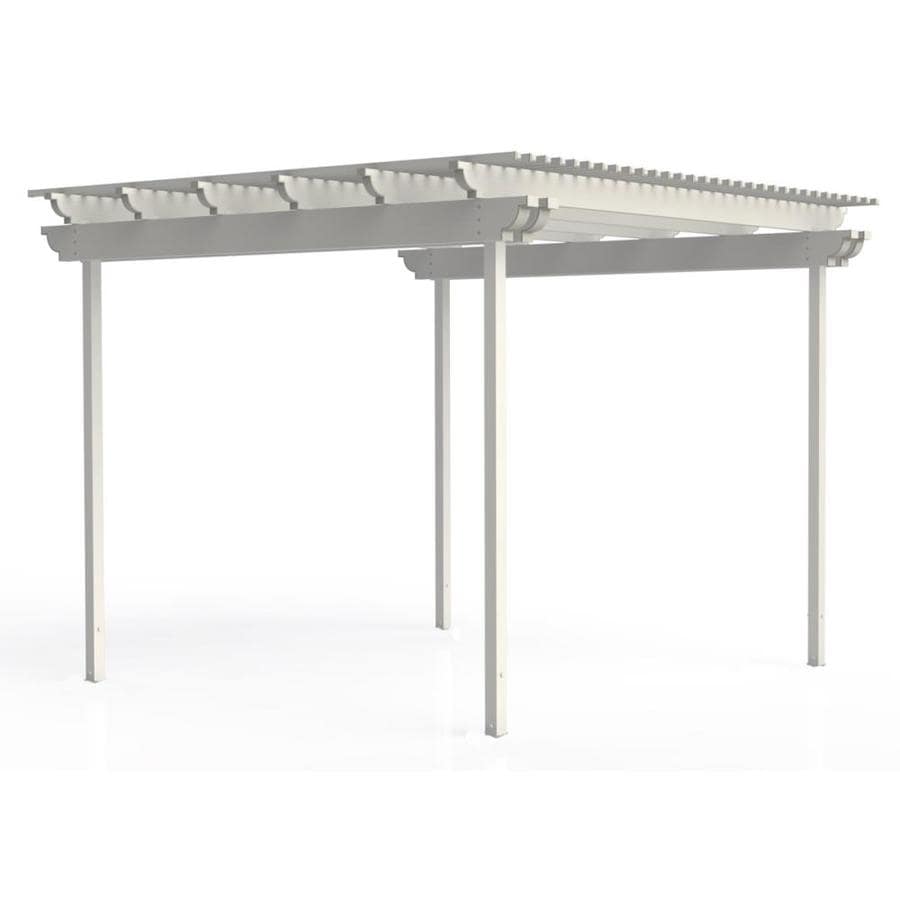 Americana Building Products Americana 120-in W x 120-in L x 112.5-in White Metal Freestanding Pergola