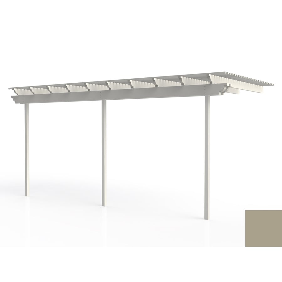 Americana Building Products Americana 120-in W x 216-in L x 112.5-in Adobe Metal Attached Pergola