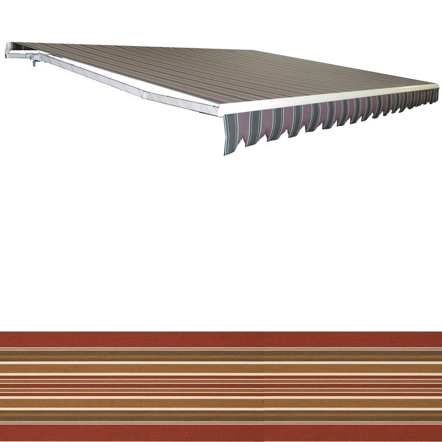 Americana Building Products 120 In Wide X 96 In Projection Sunbrella 4813 Eastland Redwood 0806