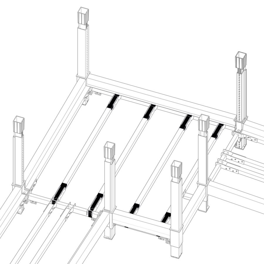 Gatehouse 6-in H x 4-in W Galvanized Steel Wheelchair Ramp Cross Brace ...