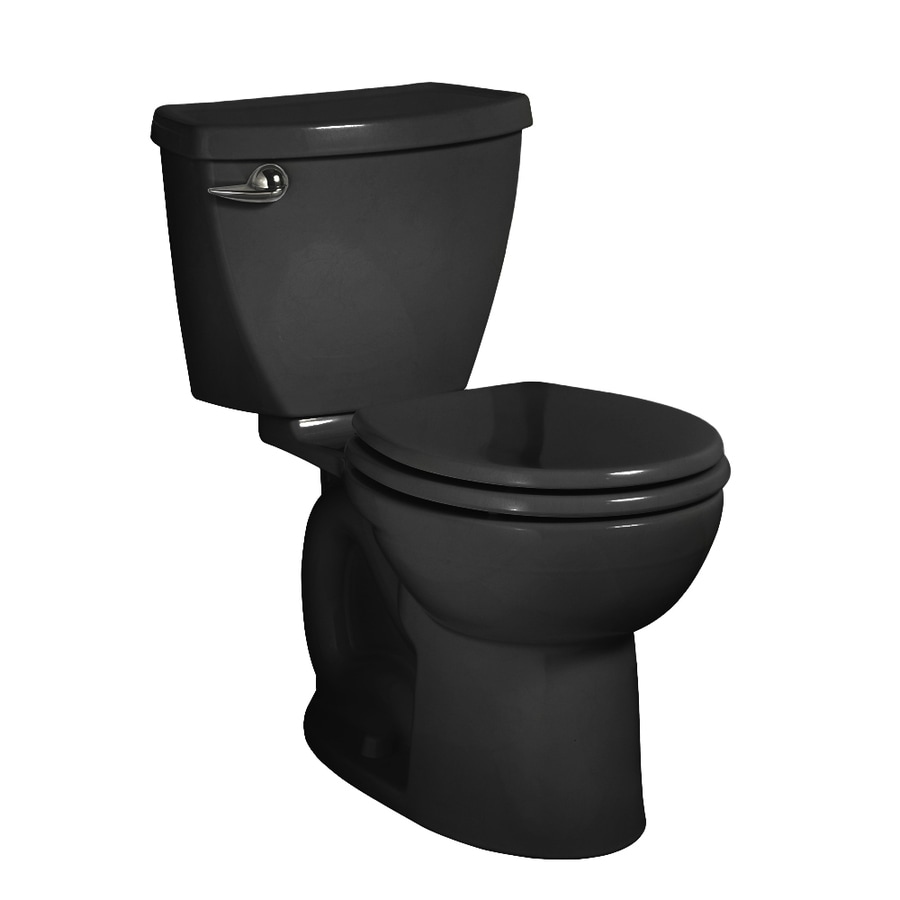 American Standard 270DA001.178 Cadet 3 Black Standard Height 2-piece Toilet 12-in Rough-In Size