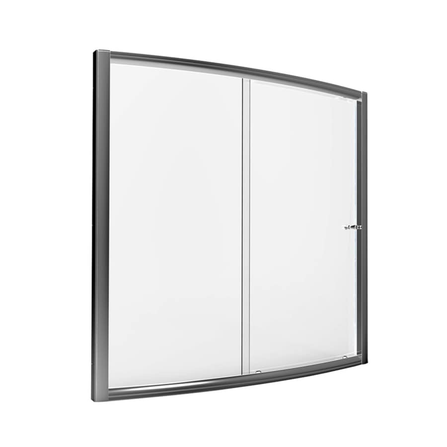 57 5 In To 59 In W Silver Bathtub Door