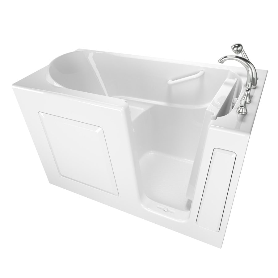 Safety Tubs 59 In White Gelcoat Fiberglass Rectangular Right