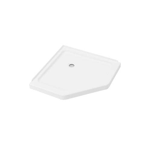 American Standard Axis 38in L x 38in W White Acrylic NeoAngle Corner Shower Base in the