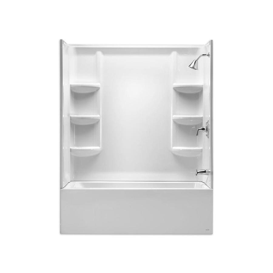 American Standard Studio Arctic Acrylic Bathtub Wall Surround (Common ...