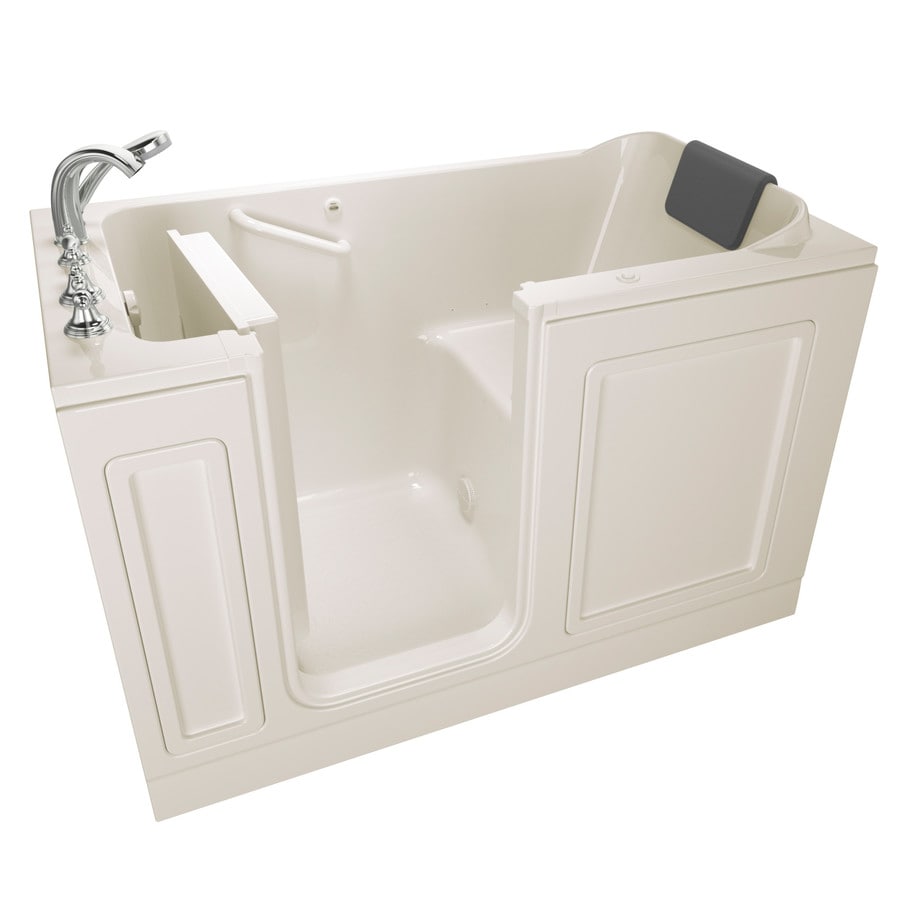 American Standard 32-in W x 59.5-in L Linen Acrylic Rectangular Left-Hand Drain Walk-In Air Bath and Faucet Included