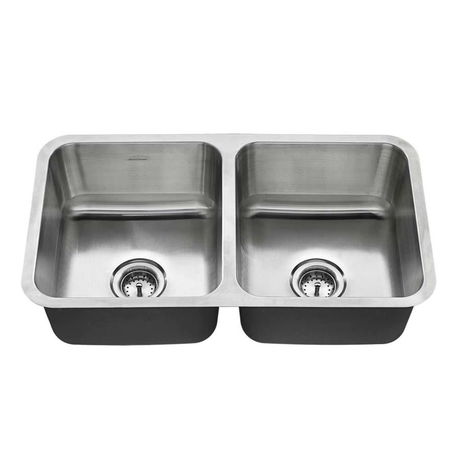 American Standard Undermount 32in x 18in Stainless Steel Double Equal