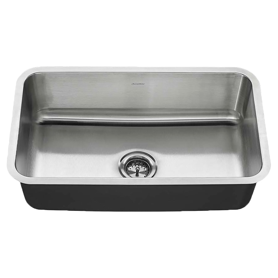 American Standard 30-in x 18-in Stainless Steel Single-Basin Drop-in Residential Kitchen Sink at ...