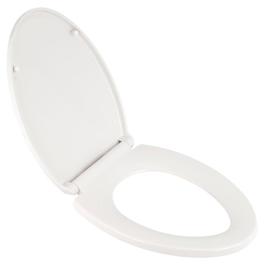 American Standard TRANSITIONAL White Elongated Slow-Close Toilet Seat ...