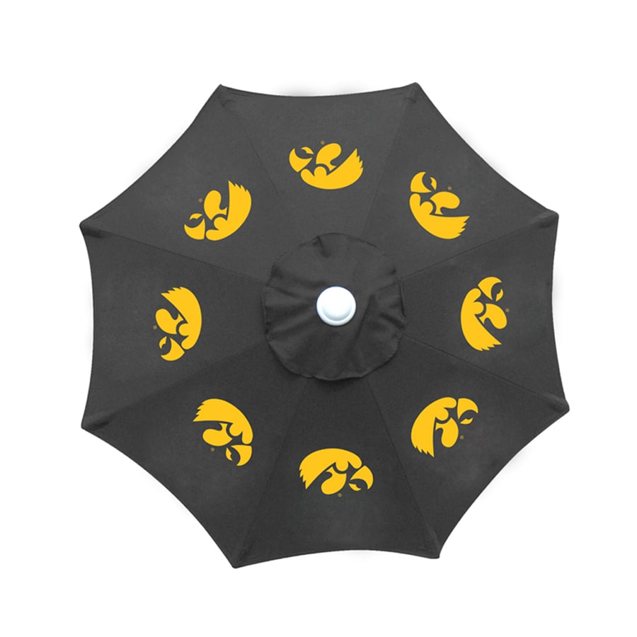 hawkeye umbrella for a small round patio table Custom Cover with Hole - Weatherproof, Mesh Vent, 3 Yr Warranty - Elite, Khaki Keep Balance Seasonal Designs, Inc. Iowa Hawkeyes