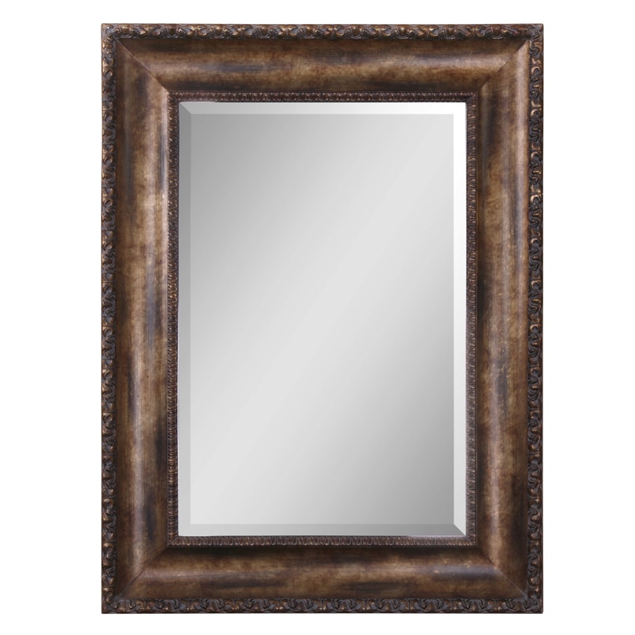 Shop Global Direct Antiqued Bronze Wash Beveled Wall Mirror at