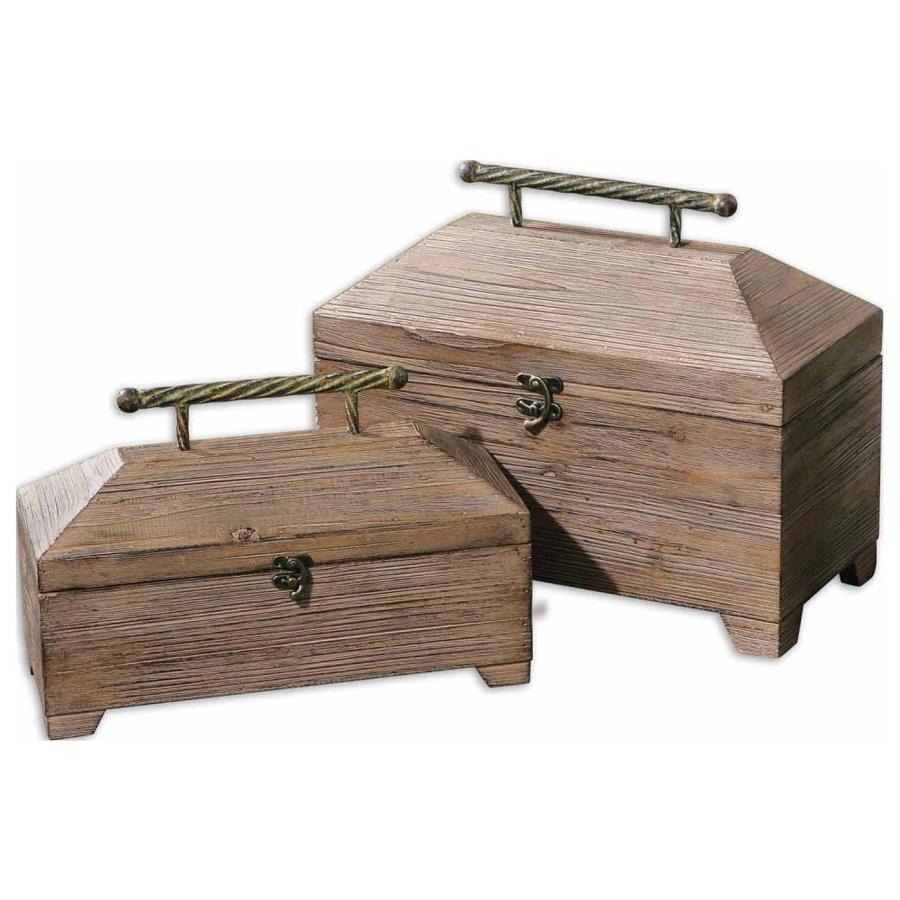 Global Direct Set Of 2 Decorative Wood Boxes At Lowes Com